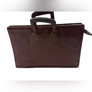 Schlesinger Brothers Burgundy Saddle Leather Briefcase
